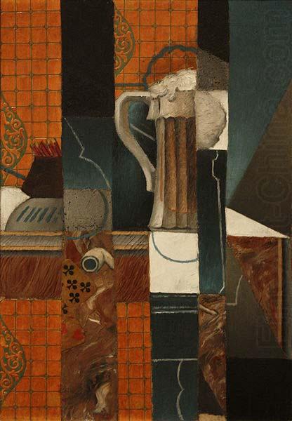Juan Gris Playing Cards and Glass of Beer